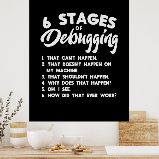 Progammer 6 stadia van het zuiveren poster (Keuken)