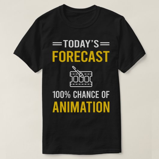 Prognose-animatie vandaag t-shirt (Design voorkant)