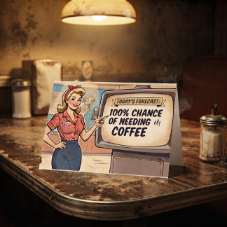 Prognose voor Vandaag. 100% Kans op Koffie | Grapp Kaart