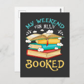 Prognose weekeinlezing grappige boeklezer briefkaart (Voorkant / Achterkant)