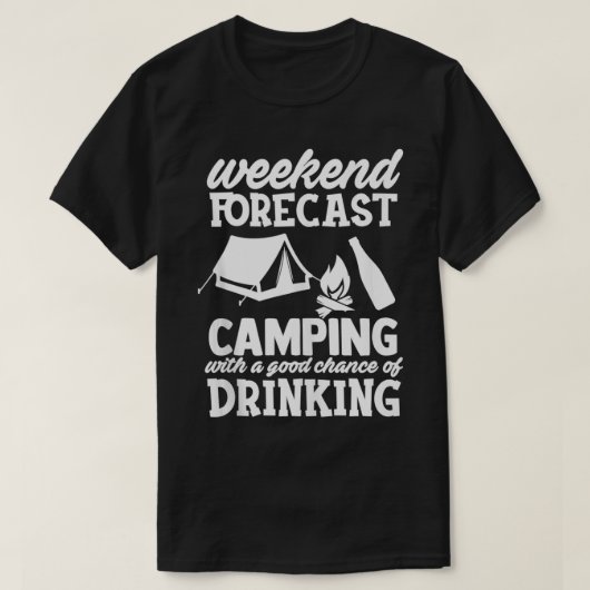 Prognoses voor Funny Camping T-shirt (Design voorkant)