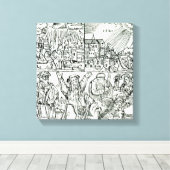 Prognostications, 1521 canvas afdruk (Insitu (Houten vloer))