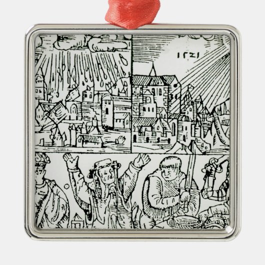 Prognostications, 1521 metalen ornament (Voorkant)