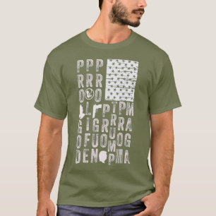 ProGod ProLife ProGun ProTrump Amerikaanse vlag T-shirt