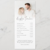 Program and Menu 2 Photo Overlay Wedding (Voorkant)