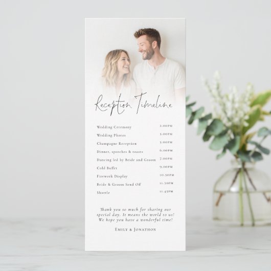 Program and Menu 2 Photo Overlay Wedding (Staand voorkant)