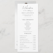 Program and Menu combined with photo Wedding (Voorkant / Achterkant)