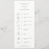 Program for a modern wedding. programmakaart (Voorkant)