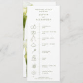 Program for a modern wedding. programmakaart (Voorkant / Achterkant)