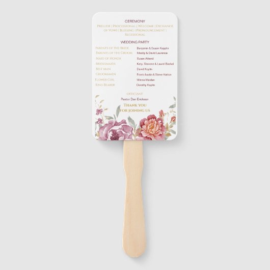 Program Hand Fan (voor en achter) Handwaaier (Achterkant)
