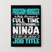 Program Manager Functie Beroep Beheren Vaardighede Button (Voorkant)