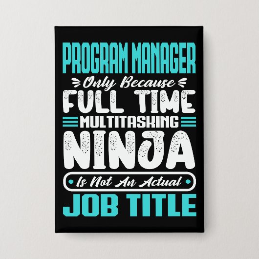 Program Manager Functie Beroep Beheren Vaardighede Button (Voorkant)