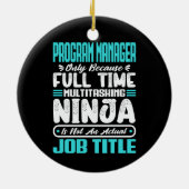 Program Manager Functie Beroep Beheren Vaardighede Keramisch Ornament (Achterkant)