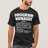 Program Manager Zelfstandig naamwoord Grappige Tea T-shirt (Voorkant)
