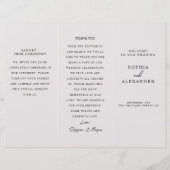 Program Minimalist Timeline for a Modern Wedding. Flyer (Voorkant)