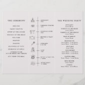 Program Minimalist Timeline for a Modern Wedding. Flyer (Achterkant)