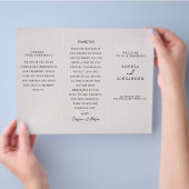 Program Minimalist Timeline for a Modern Wedding. Flyer (Hand)