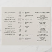 Program Minimalist Timeline for a Modern Wedding. Flyer (Achterkant)