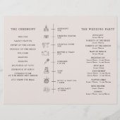 Program Minimalist Timeline for a Modern Wedding. Flyer (Achterkant)