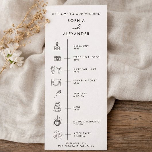 Program Modern Wedding. Programmakaart