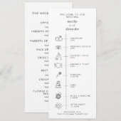 Program Modern Wedding. Programmakaart (Voorkant / Achterkant)