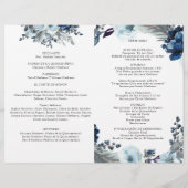 Programa de Quinceañera Azul con Flores (Achterkant)