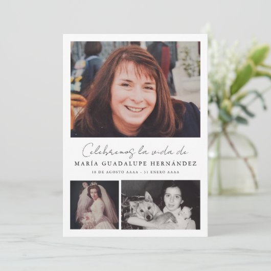 Programa Funerario Cristiano en Español Uitvaart Kaart (Staand voorkant)