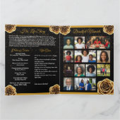 Programa Funerario Premiun 4 paginas Oro y Negro Kaart (Binnen)