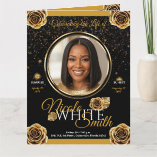 Programa Funerario Premiun 4 paginas Oro y Negro Kaart