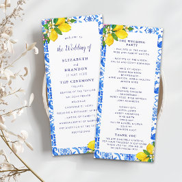 Programa Mediterranean Tiles Wedding with Lemon Programmakaart