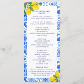 Programa Mediterranean Tiles Wedding with Lemon Programmakaart (Achterkant)