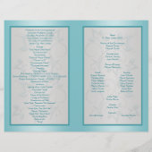 Programma Aqua en Silver Floral Quinceanera (Achterkant)