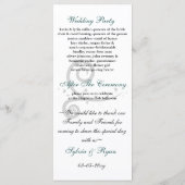 programma aqua Wedding Programmakaart (Achterkant)