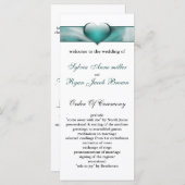 programma aqua Wedding Programmakaart (Voorkant / Achterkant)