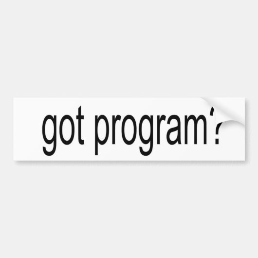 programma arial smal jpeg bumpersticker (Voorkant)