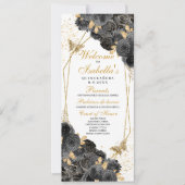 Programma Black and Gold Floral Quinceanera (Voorkant)