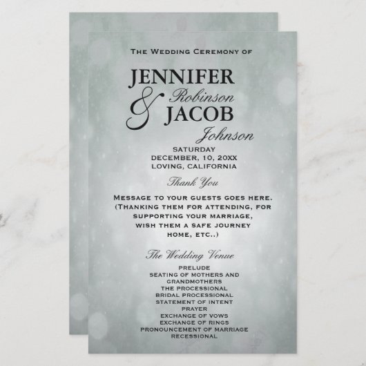 Programma | Bokeh Silver (Voorkant / Achterkant)