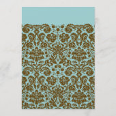programma Brown Damask Wedding Programmakaart (Achterkant)