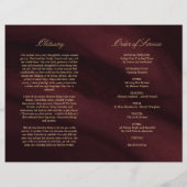 Programma Burgundy & Gold Funeral | Dienstenvolgor (Achterkant)