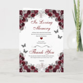 Programma Burgundy Silver Butterfly Quinceanera (Achterkant)