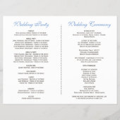 Programma Charm Navy Blue Blush Flowers Bloom Flyer (Achterkant)