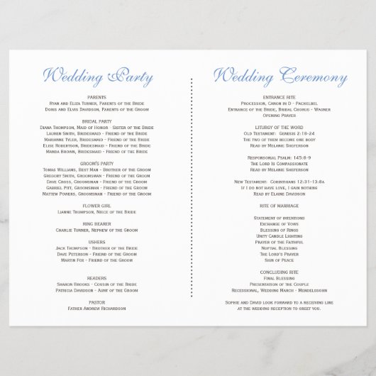 Programma Charm Navy Blue Blush Flowers Bloom Flyer (Achterkant)