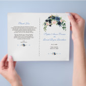 Programma Charm Navy Blue Blush Flowers Bloom Flyer (Hand)