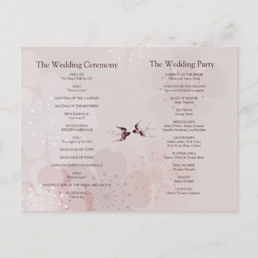 Programma Cherry Blossom Sakura en Floral Swallows (Achterkant)