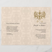 Programma Cream and Gold Damask Wedding (Voorkant)