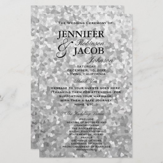 Programma | Crystal Silver (Voorkant / Achterkant)