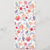 Programma Dusty Blue Floral Programmakaart (Achterkant)