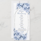 Programma Dusty Blue Floral Quinceanera (Achterkant)