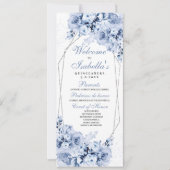 Programma Dusty Blue Floral Quinceanera (Voorkant)