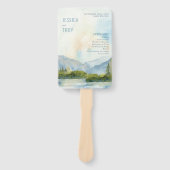 Programma Dusty Blue van de Waterverf van het berg Handwaaier (Voorkant)